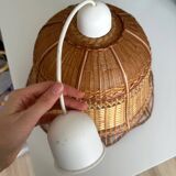 Vintage wicker pendant light