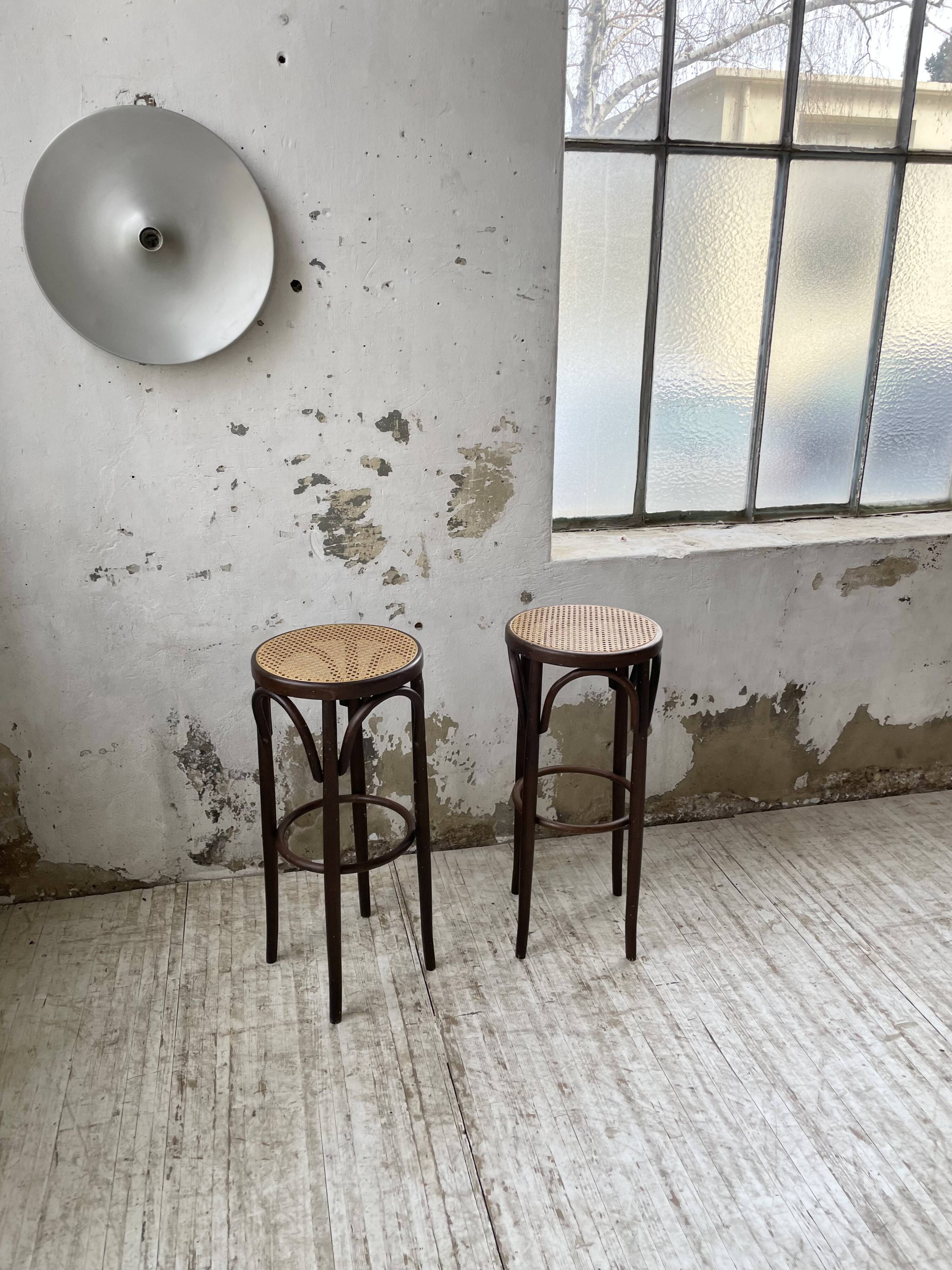 High cane bistro stools