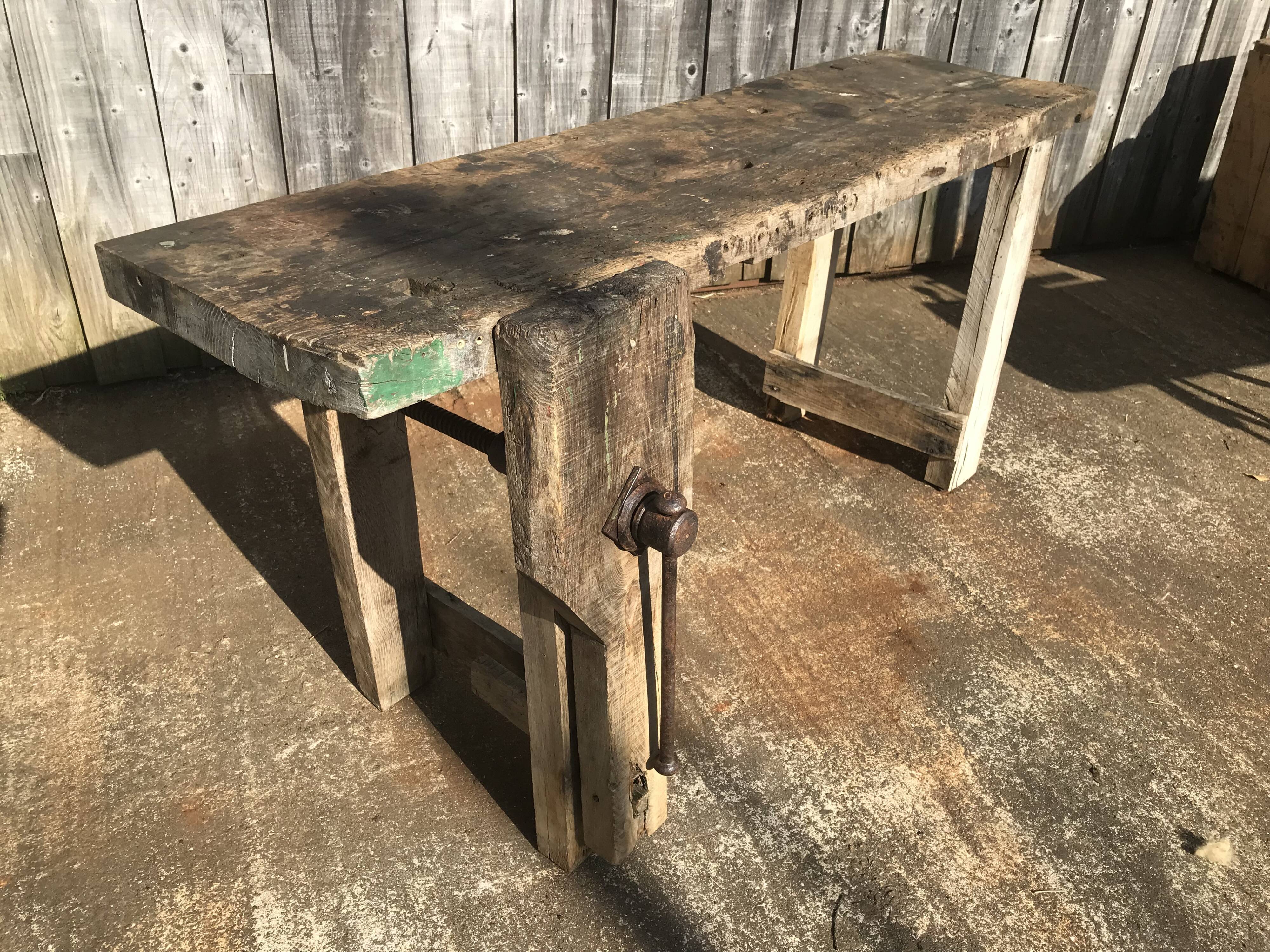 Établi en bois massif