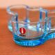 Blue glass cup by Alvaar Alto for IItala