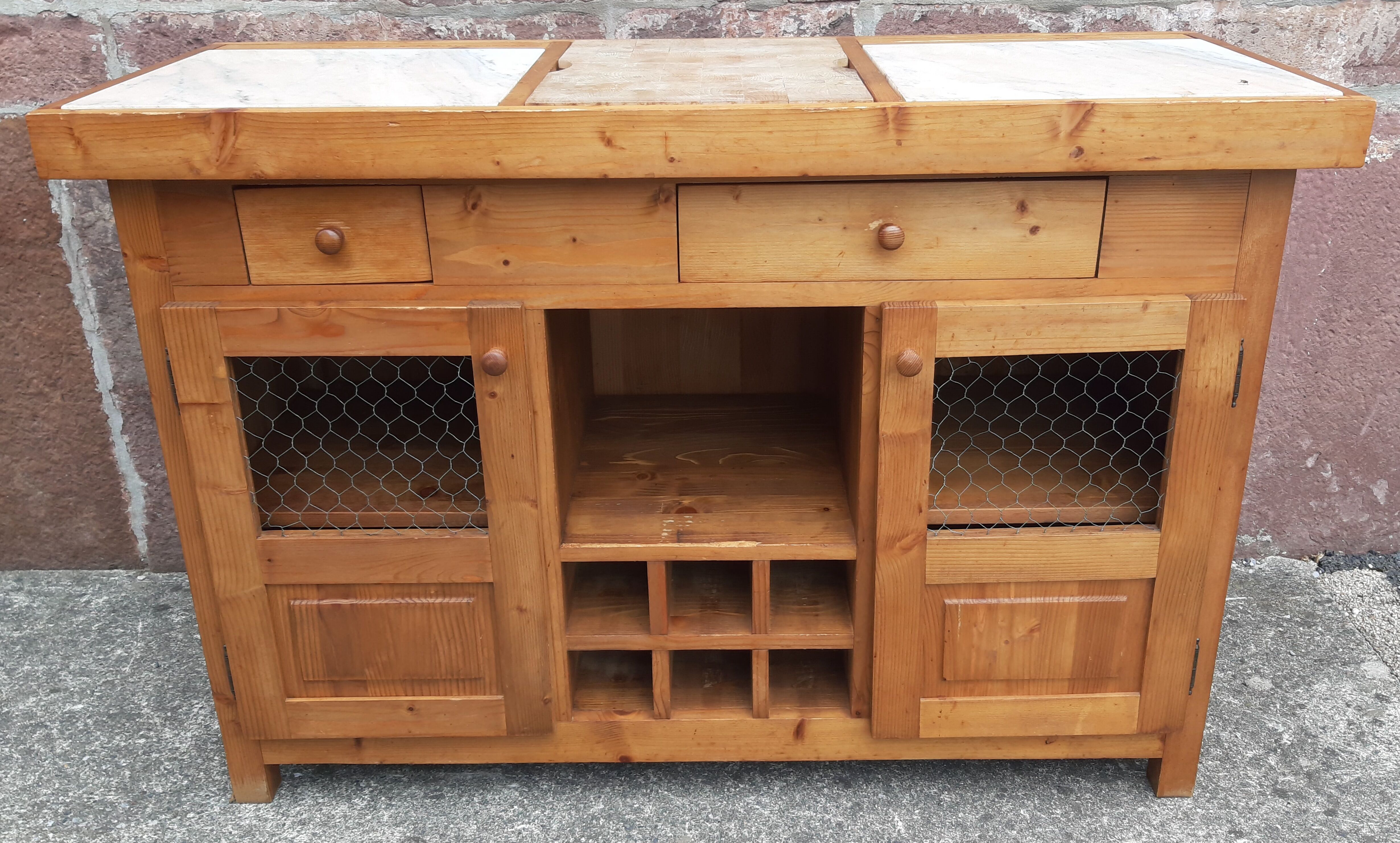 Buffet de cuisine - Billot - Table de boucher