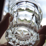 6 gobelets en verre à facettes