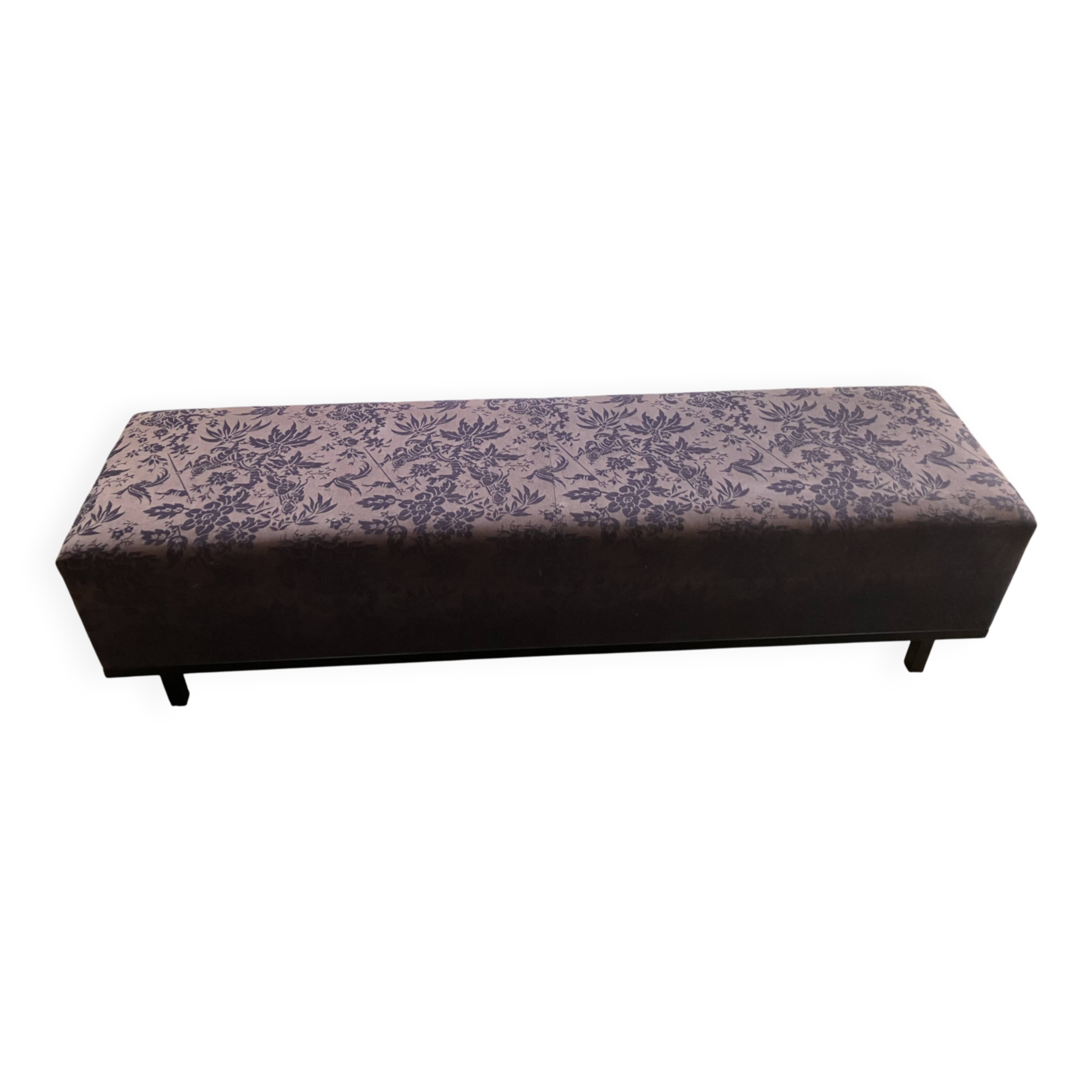 Bench "Grume" Christian Liaigre – Jacquard Fabric with Botanical Patterns