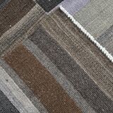 7x9 Gray & Teal Green Handmade Kilim Rug, 224x264Cm