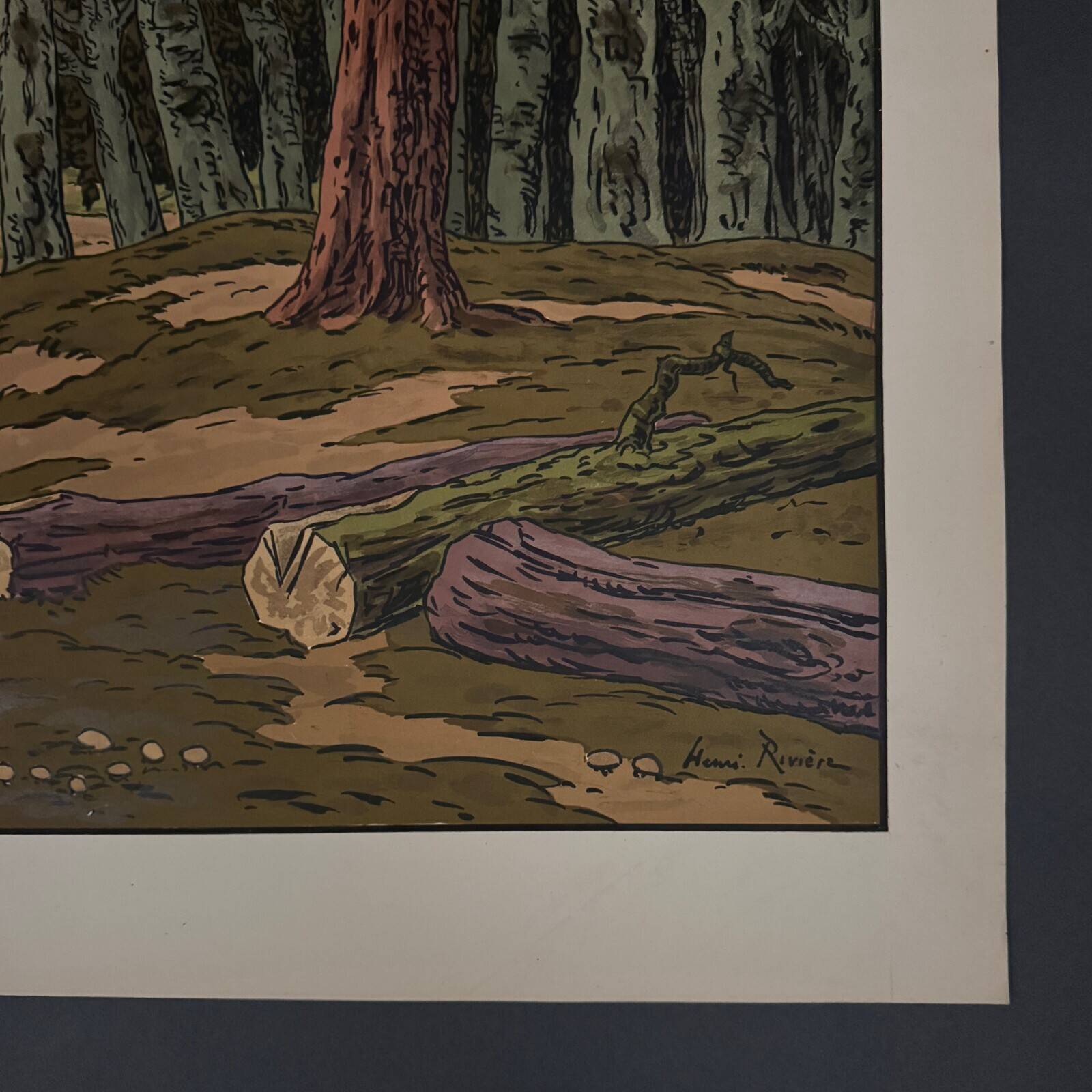 Lithograph by Henri Rivière Aspects of Nature - The Forest