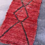 Red Boujad Moroccan rug - 100 x 229 cm