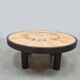 Vintage round ceramic herbarium coffee table Roger Capron