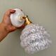 Vintage globe wall lamp in white clichy glass and porcelain rosette