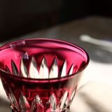 6 verres Baccarat Modèle Piccadilly en cristal doublé de couleurs