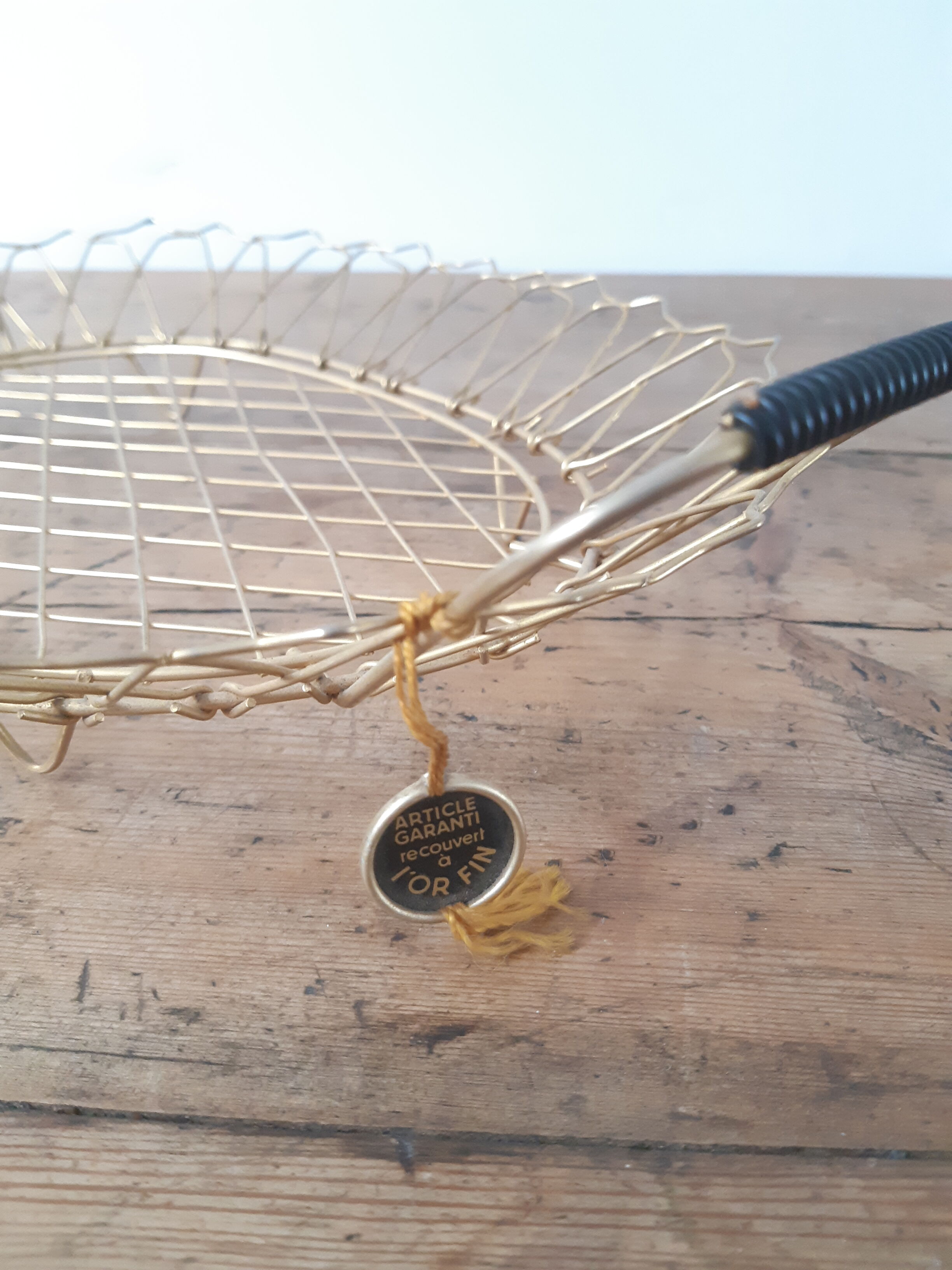 Gilded gold fruit basket