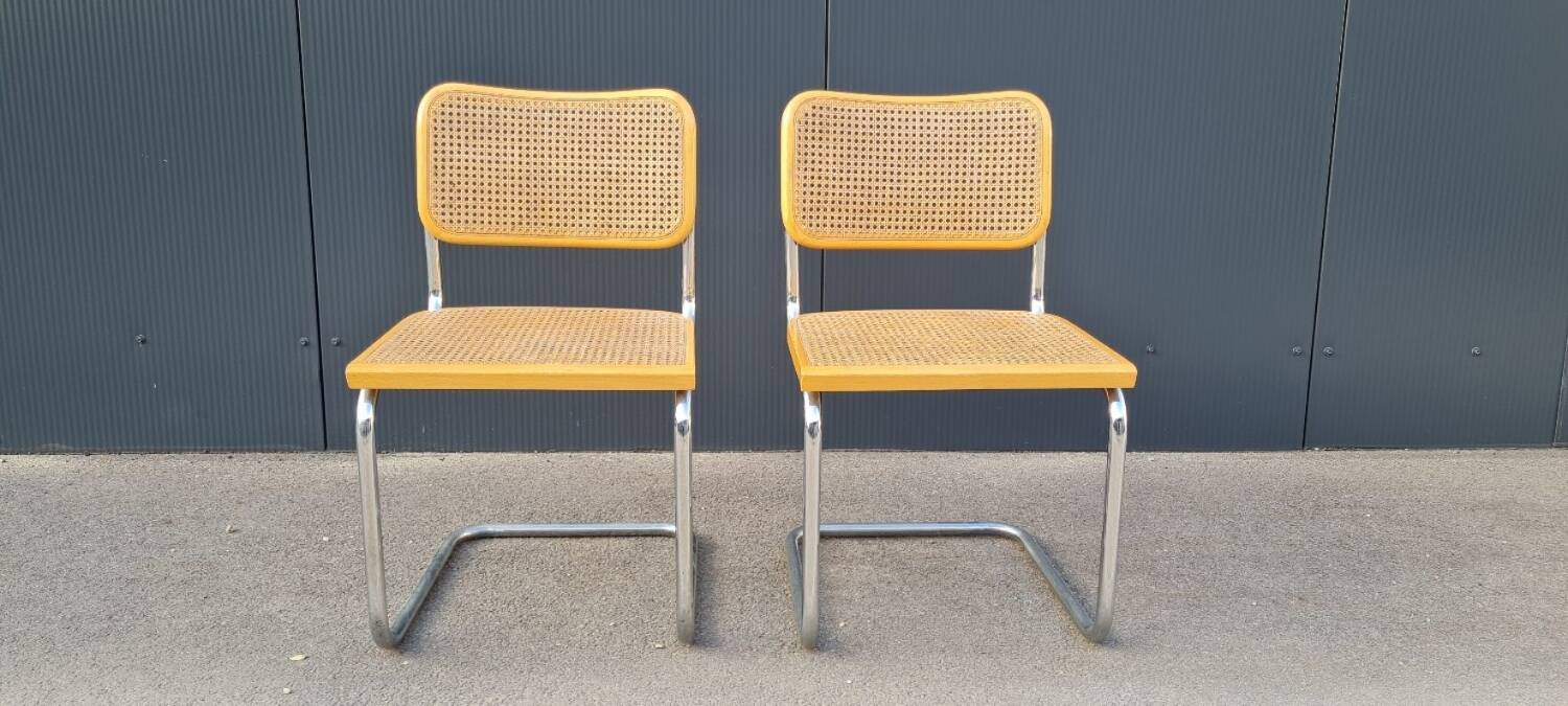 Pair of B32 chairs by Marcel Breuer