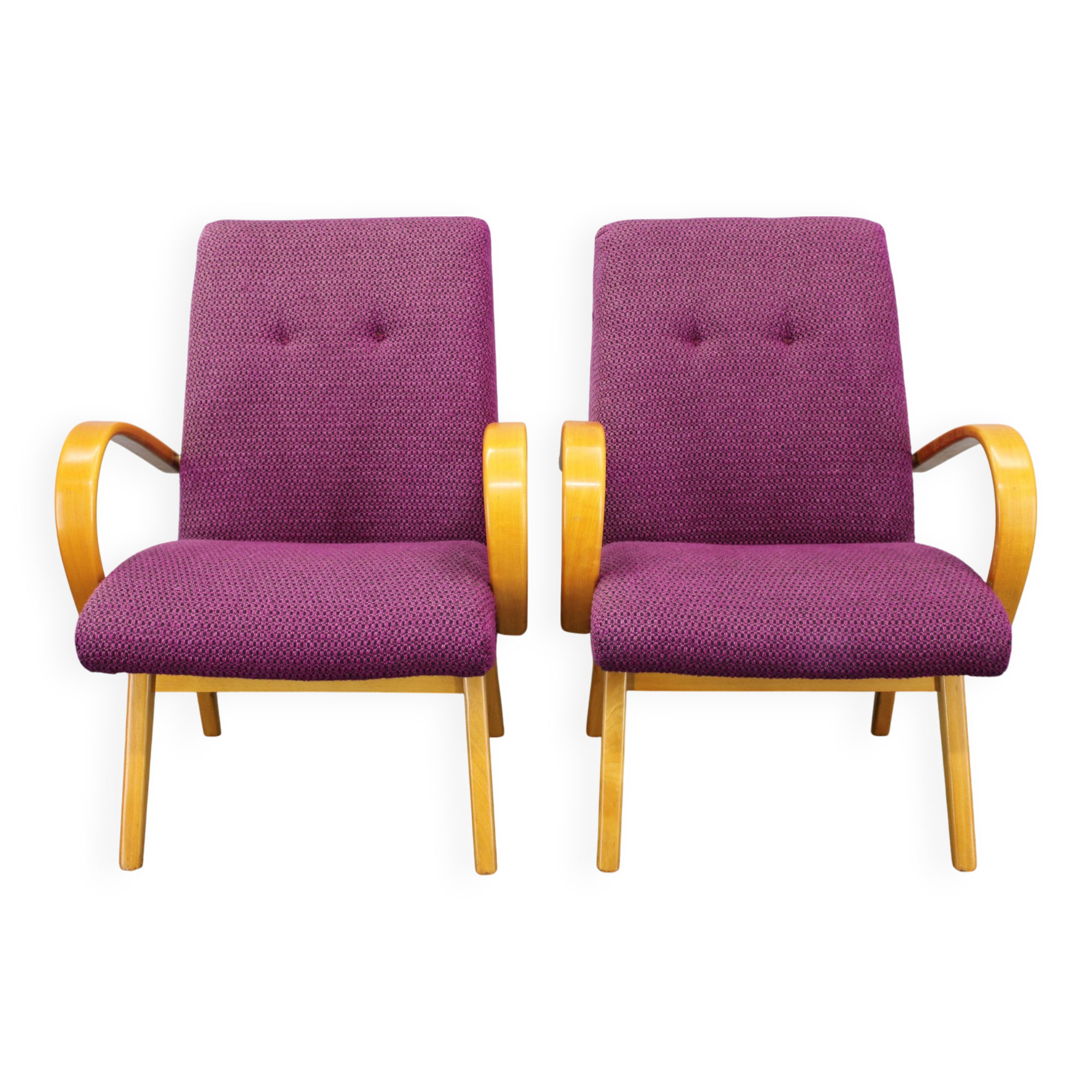 Paire de fauteuils, Tchécoslovaquie années 1960