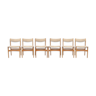 Set of 6 Danish design teak dining chairs by Erik Buch, 1960's