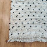 Berber runner rug with black dots