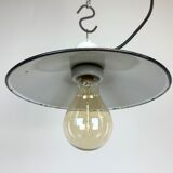 Industrial green enamel pendant light, 1970s