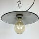 Industrial green enamel pendant light, 1970s