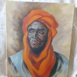 Tableau huile portrait orientaliste