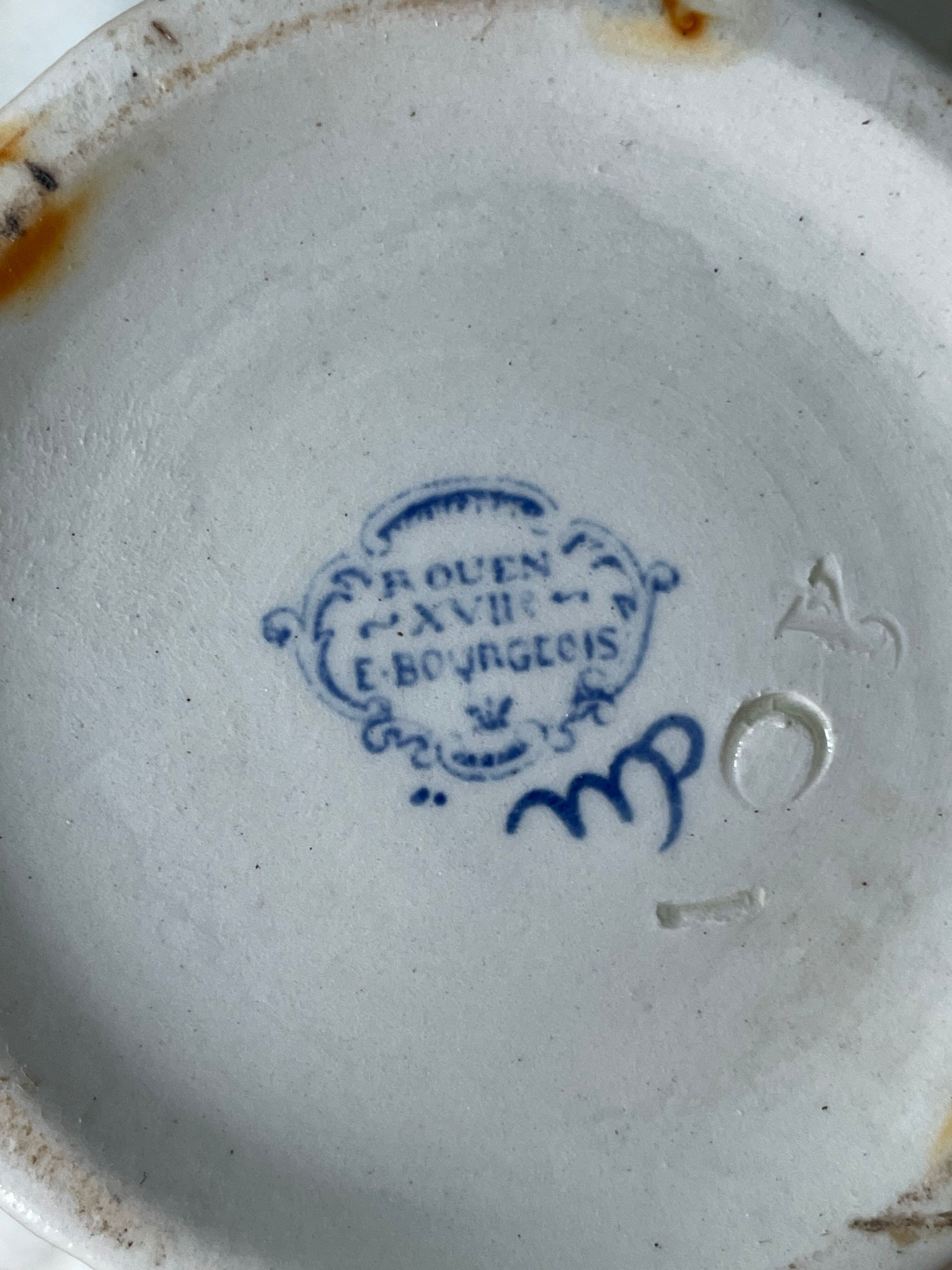 Coffee service Émile Bourgeois Grand Dépôt, décor Rouen XIXth