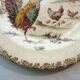 Polychrome plate Iron Earth signed Gien model Coqs