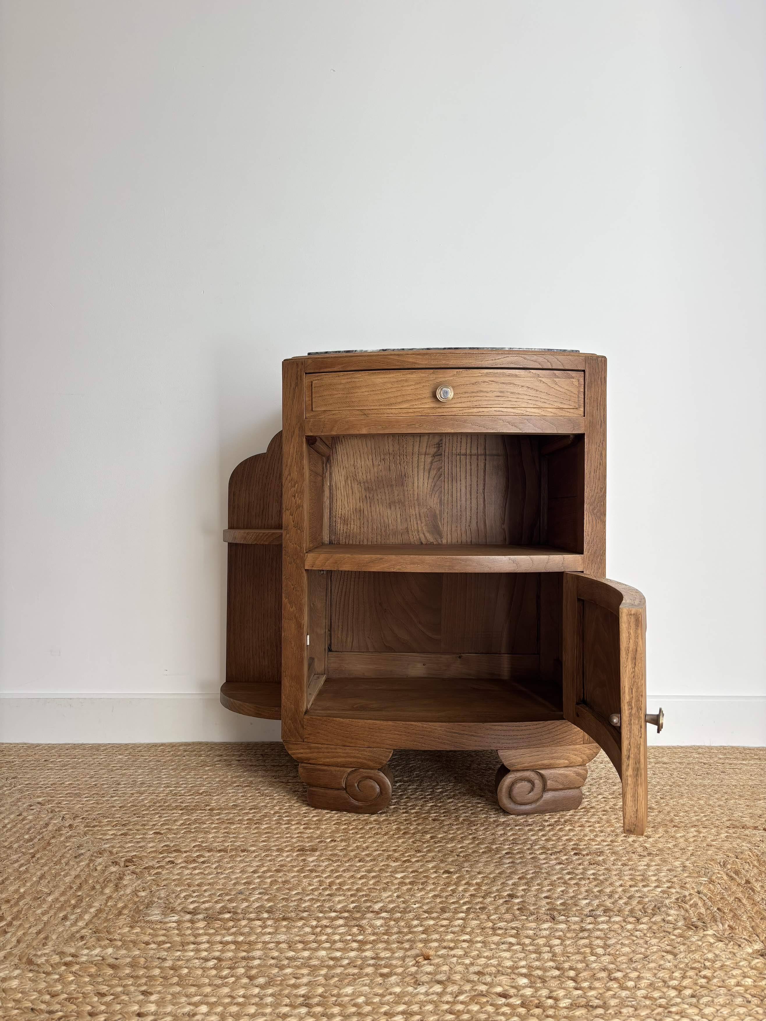 Restored Art Deco bedside table or accent furniture