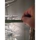 Set of 2 Murano Glass Ice Clear Sputnik Italian Chandelier