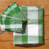 Set of 6 vintage checkered napkins