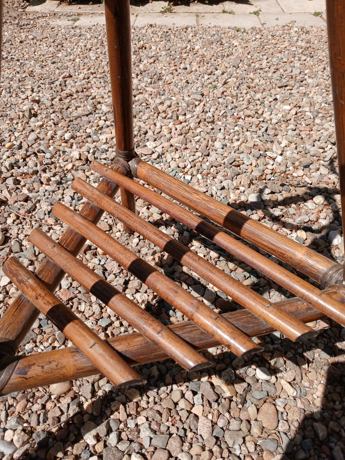 Large vintage bamboo plant stand