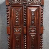Renaissance style wardrobe in richly carved solid wood, 17th century