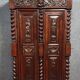 Renaissance style wardrobe in richly carved solid wood, 17th century