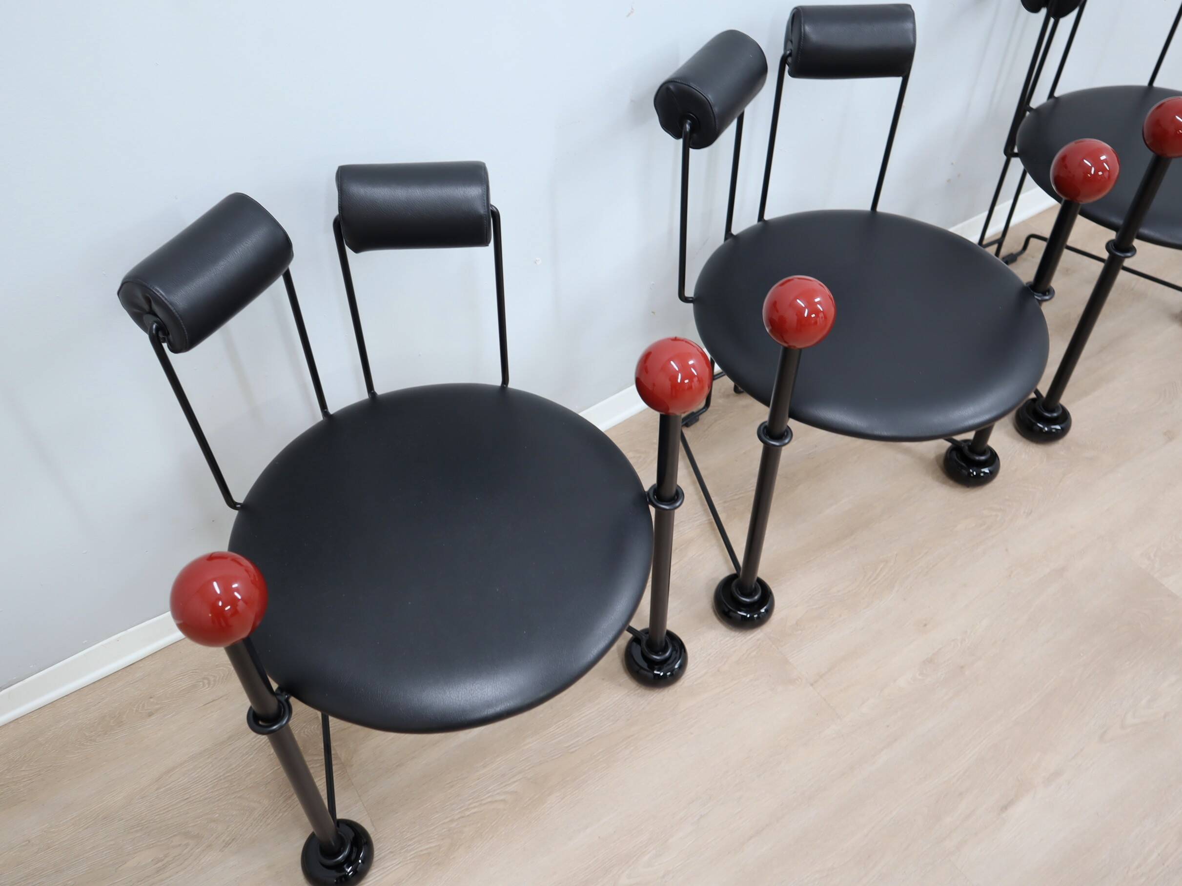 1980s authentic Memphis Era post modern chairs set of 4