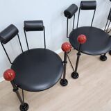 1980s authentic Memphis Era post modern chairs set of 4