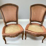 A pair of children's chairs in Louis XV style.