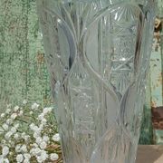 Cut glass vase in Art Deco style