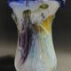 Vintage blown glass vase, Moorish art glassware, 20th century