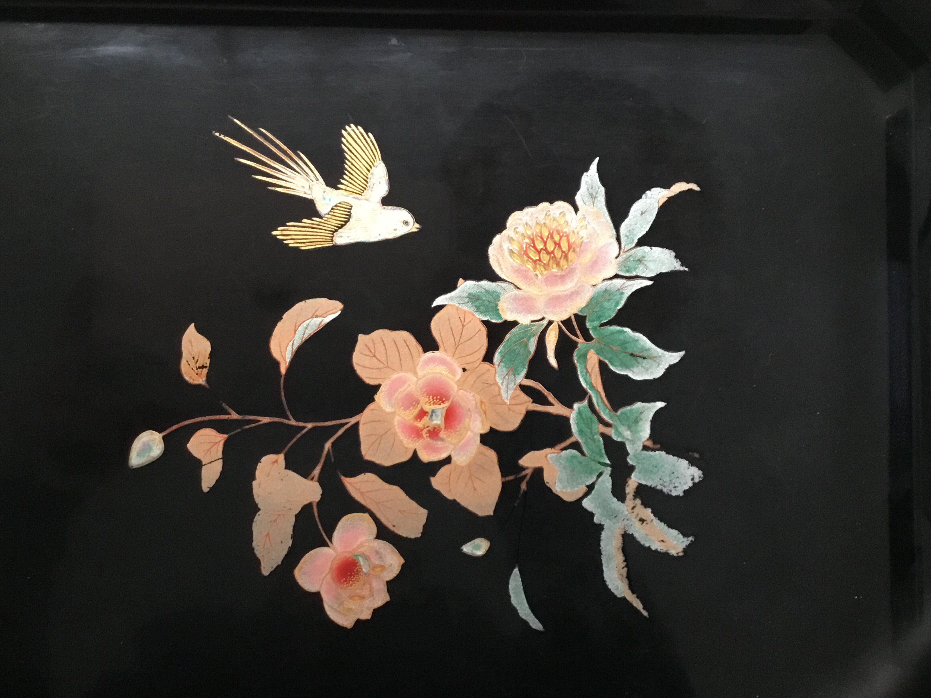 Japanese lacquered tray