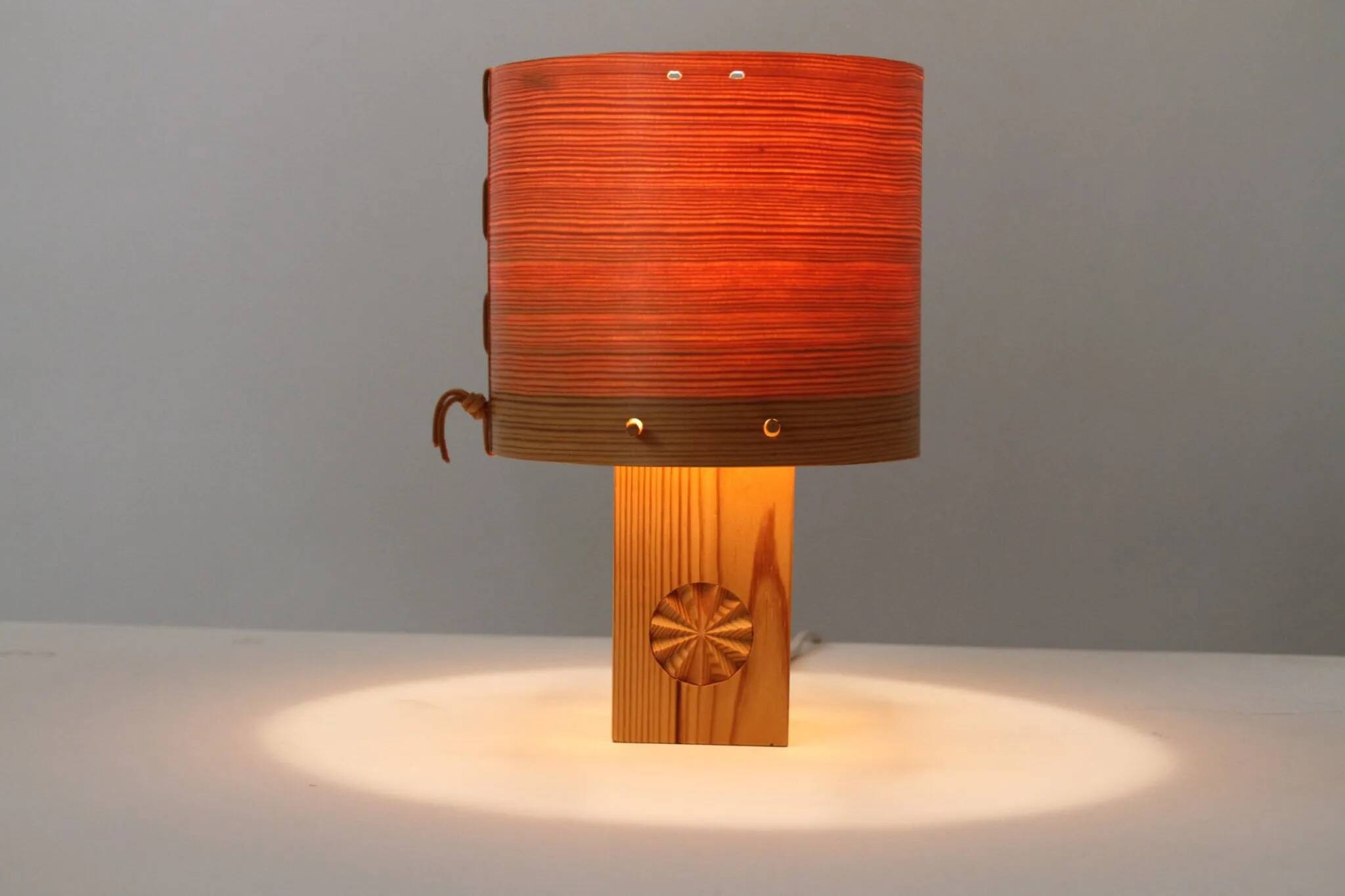 Pine Table Lamp by Pileprodukter, Lund – Sweden, 1970s