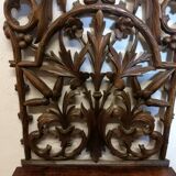 Carved wooden wall shelf