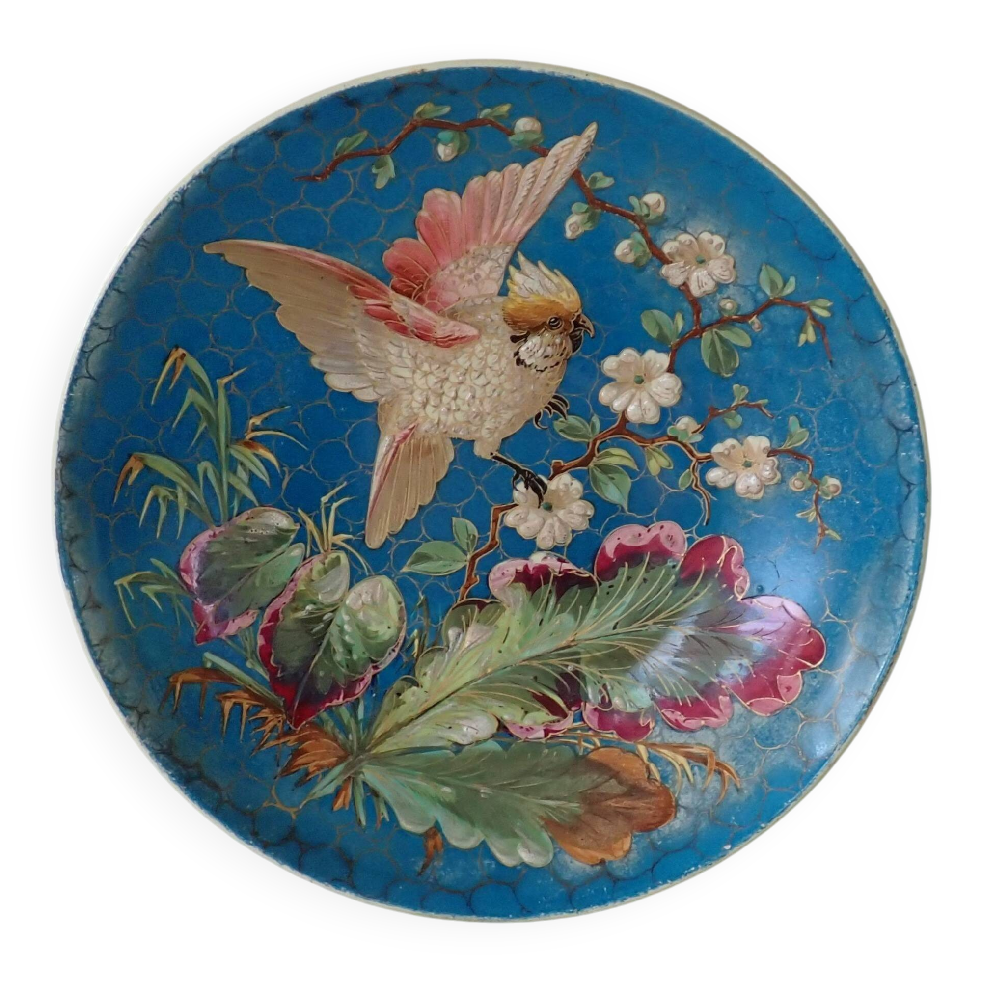 Decorative plate - Late 19th century - Creil & Montereau