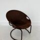 Fauteuil boule vintage en daim par Lusch & Co., 1970s