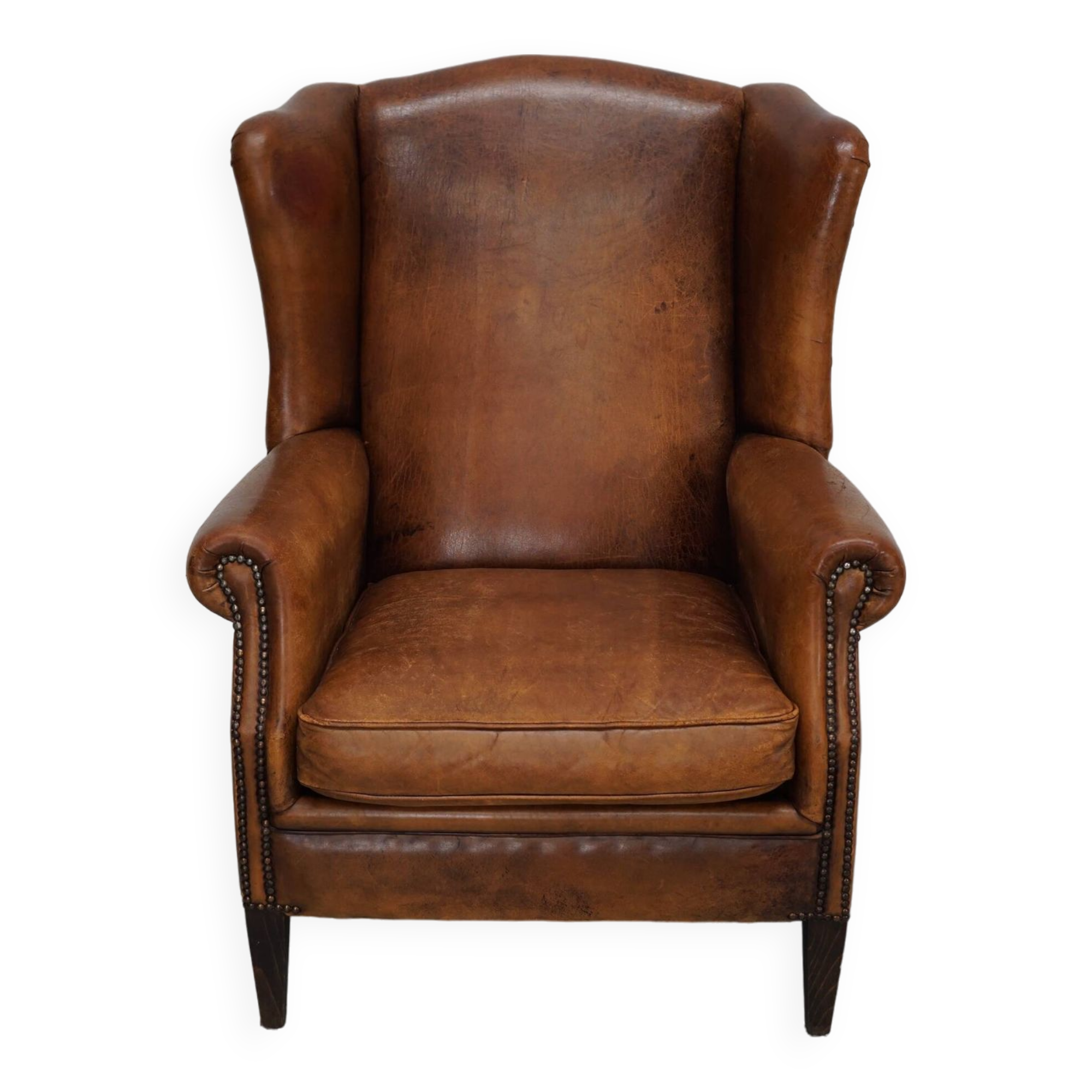 Vintage Dutch Cognac Colored Leather Vintage Dutch Cognac Colored Leather Club ChairClub Chair