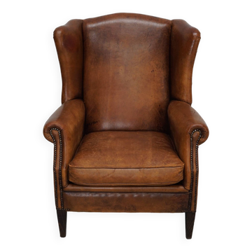 Vintage Dutch Cognac Colored Leather Vintage Dutch Cognac Colored Leather Club ChairClub Chair