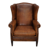 Fauteuil club vintage en cuir couleur cognac, pays-bas fauteuil club vintage en cuir couleur cognac, pays-bas