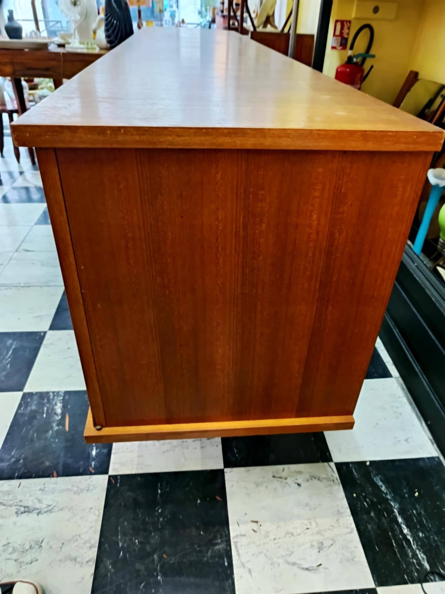 Teak and leather sideboard by Malora, 1955