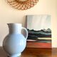 Antique vase in pale blue ceramic