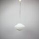 Large 1970s Czechoslovak Napako Opaline Glass Mid-Century Pendant Lamp