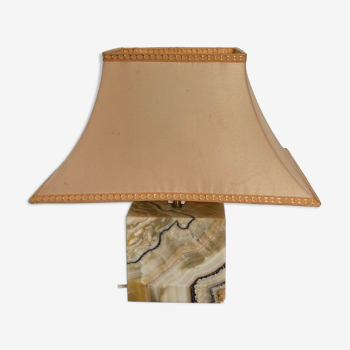 Lampe 1970 sur pietement en onyx design travail francais marmara