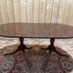 Large Extendable English Table Mahogany Regency Style Claw Feet Brass