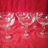 Set of 6 champagne glasses