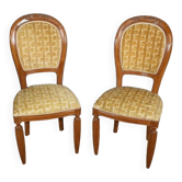 Pair of Blond Mahogany Chairs, Art Deco – 1940