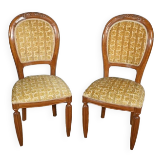 Pair of Blond Mahogany Chairs, Art Deco – 1940